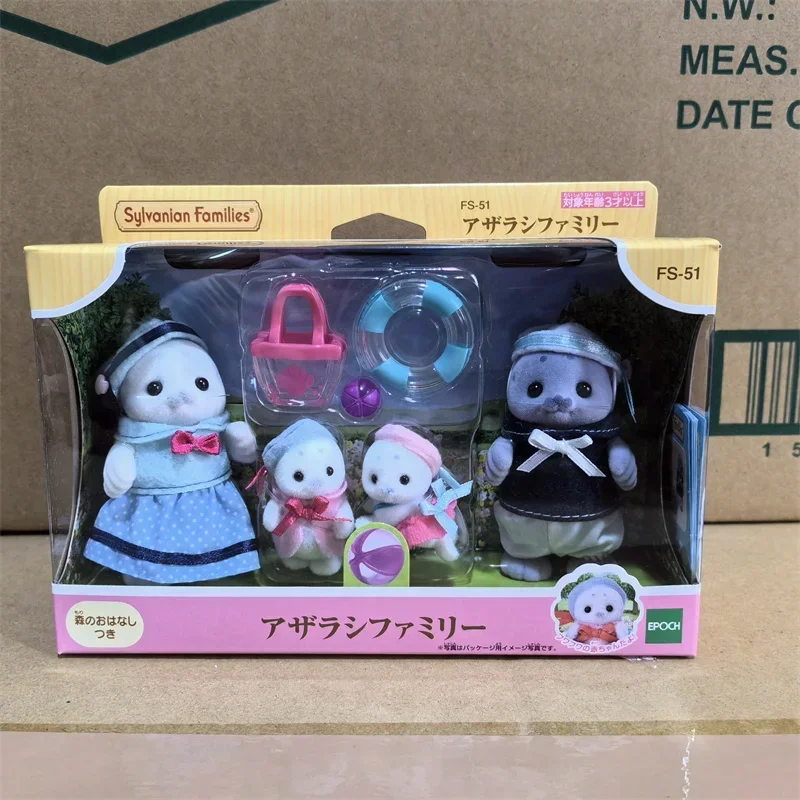 Sylvanian Families Anime Girl Figures Calico critters Furniture Set doll girl toys kids toys kitchen toys The Seal Family