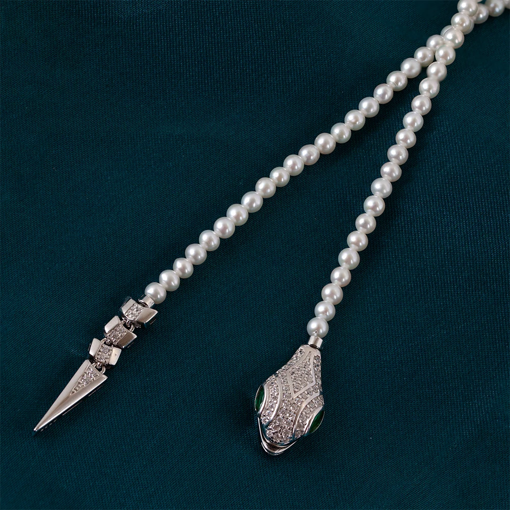 

Simple Round Pearl Pendant - 3-4mm Natural Freshwater on 21" Chain, Minimalist Elegant Gift PN089