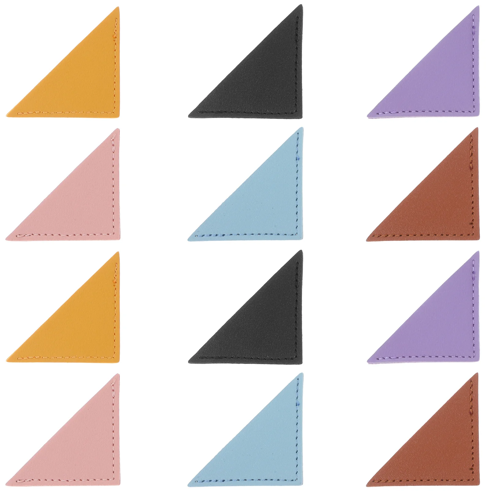 

12pcs Triangle Bookmarks Pu Retro Bookmark For Women Book Lovers Corner Page Marker Clip Reading