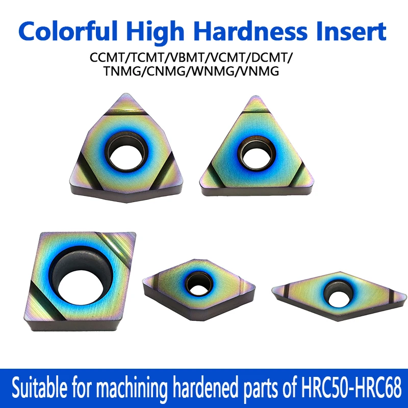 HRC50~HRC68 Replaceable CBN External Round CNC Turning Insert CCMT TCMT  TNMG CNMG WNMG Machining Colorful Quenched Hard Steel