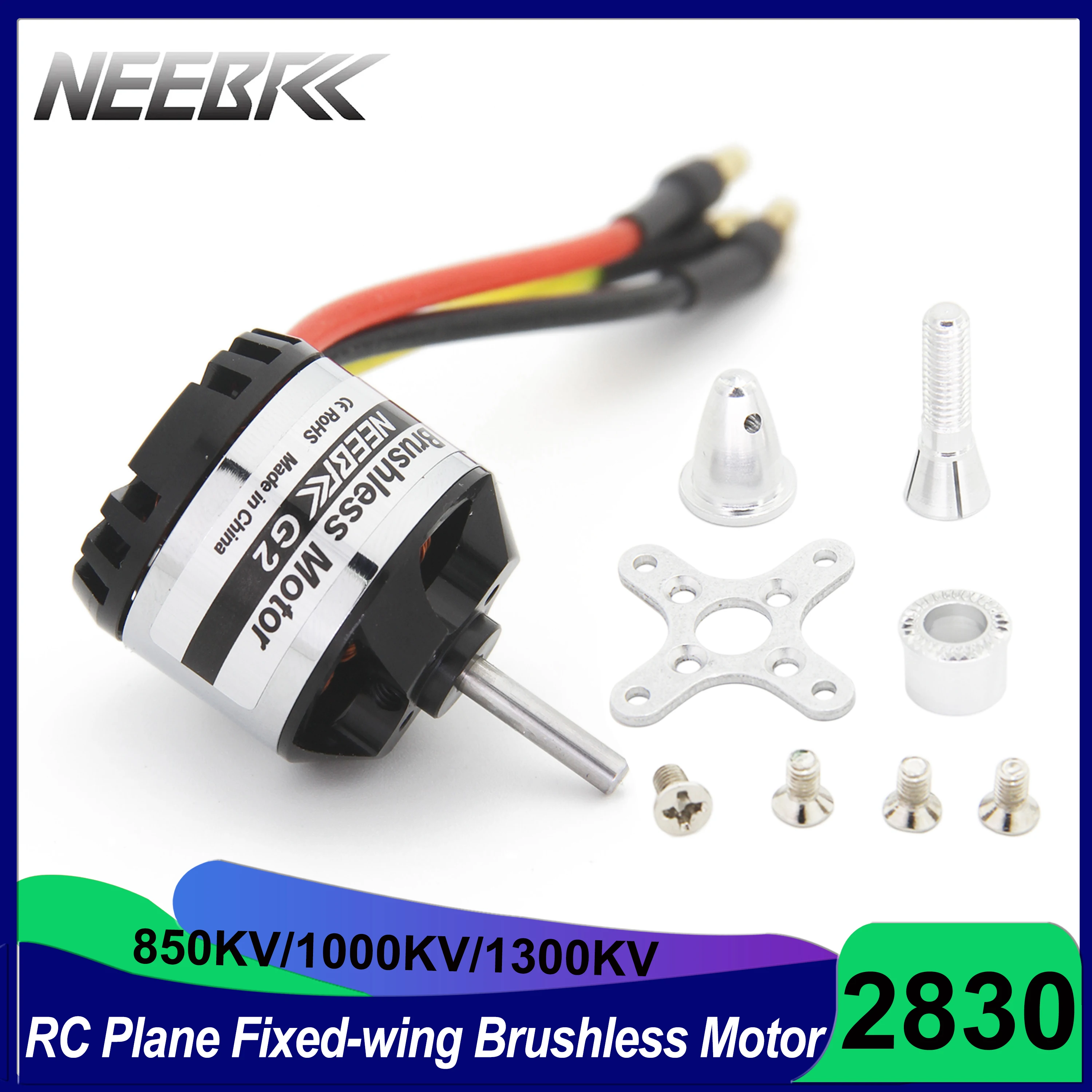 

NEEBRC 2830 850KV 1000KV 1300KV RC Brushless Motor Engine for Fixed-wing Multicopter FPV Racing Drone Helicopter Airplane