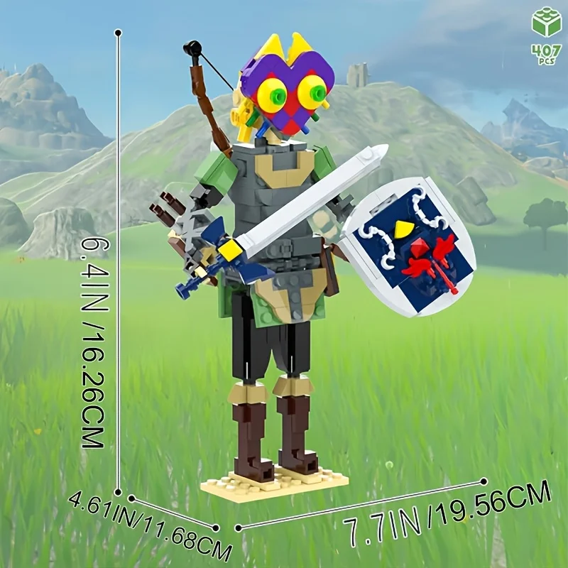 Set di blocchi da costruzione per maschera da gioco, collezione di giochi di avventure, figurine di personaggi, compleanno creativo, Natale, regalo di Halloween