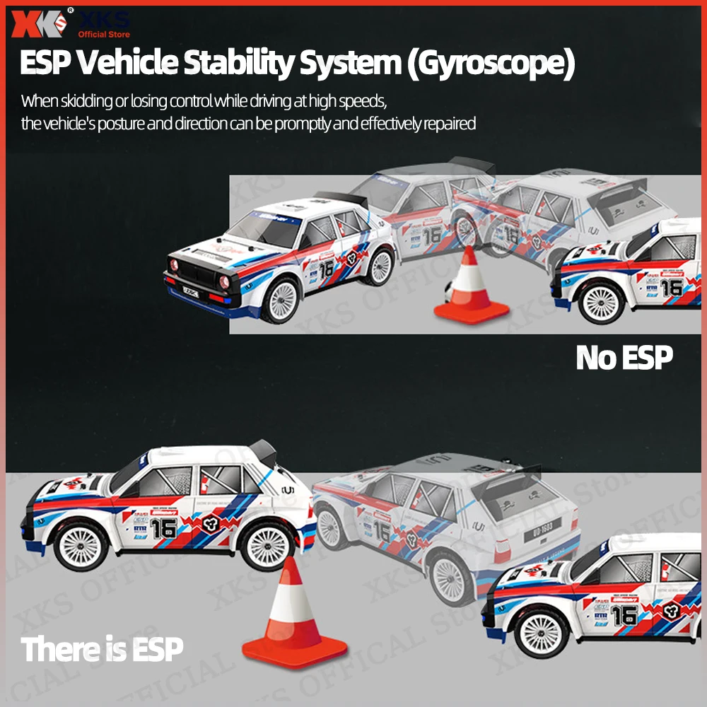 XKS UDIRC UD 1603/1603Pro 1/16 4WD borstelloze motor RC auto 60 km/u hoge snelheid Drift Racing 2.4G LED-verlichting RC speelgoed cadeau voor kinderen