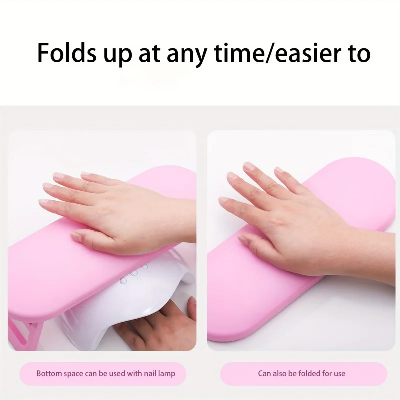 Foldable Nail Hand Manicure Rest Arm Stand Pillow Cushion Holder Table Armrest Sponge Support Mat Polish Tool Practice Salon