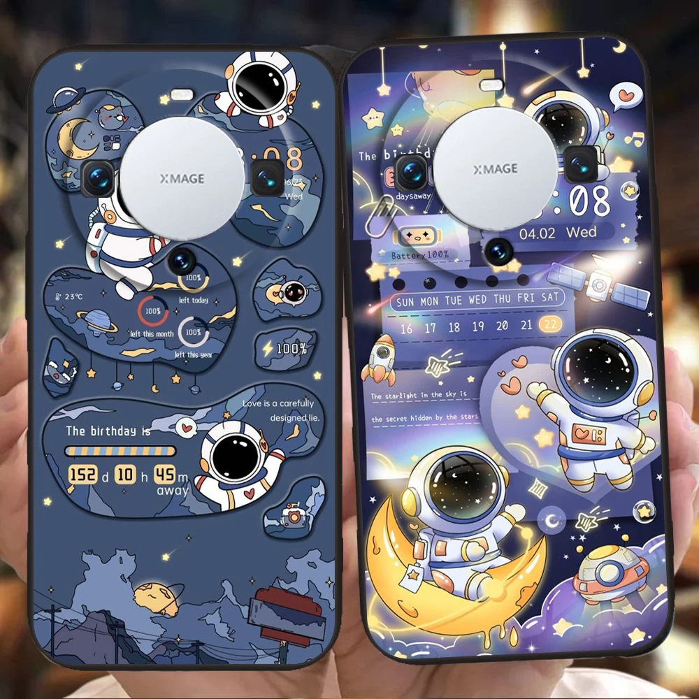 Hello Astronaut Phone Case Cover for Huawei Mate 60 Pro P50 P40 P30 P20 P10 P Smart Y6 Y7 Y9 Plus Silicone Fundas Shell Capa Bag