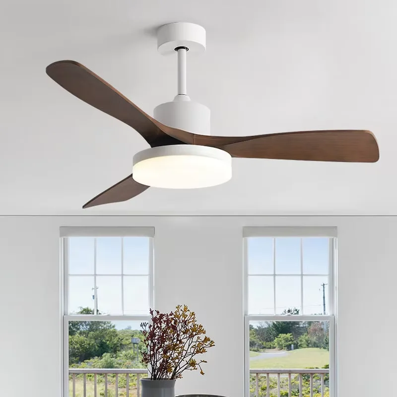 Modern Ceiling Fan with LED Light Kits Remote Control  Reversible Noiseless Ceiling Fan Lamp with Timer Control 6 Wind Speeds