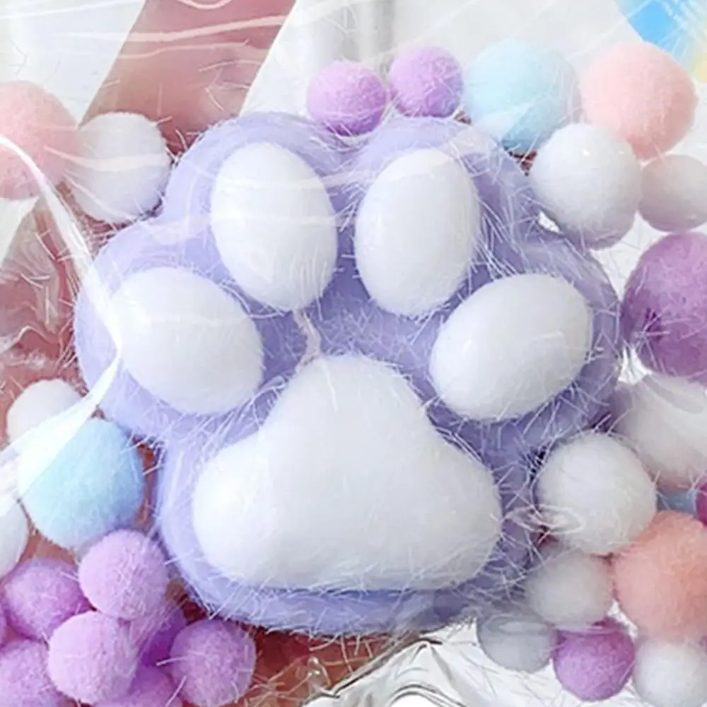 Cute Squeeze Toy Squeeze Cat Paw Toys Soft Sticky Decompressing Pinching Cat Paw Abreact Pinching and Decompressing Toy