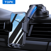 TOPK Car Phone Holder Mount Universal Suction Cup Adjustable Dashboard/Windshield Stand Compatible with All Smartphones