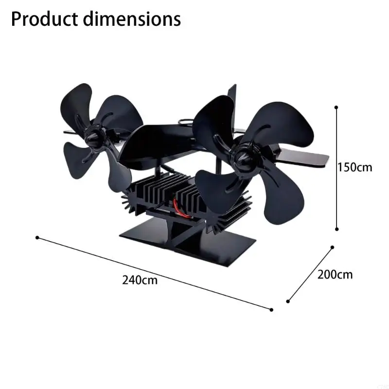 Power Efficient Warm Fan For Fireplaces Boosts Heat Distribution Quiet Modern C7AC