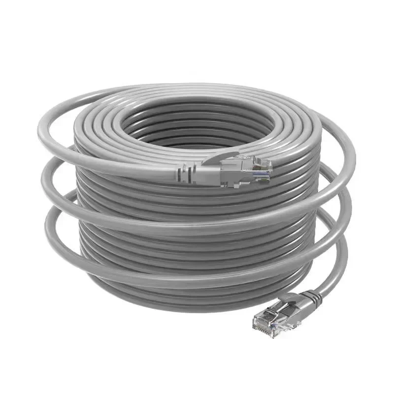 

5 м/10 м/15 м/20 м/30 м CAT5/CAT-5e Ethernet-кабель RJ45 + сетевой кабель видеонаблюдения постоянного тока для системных IP-камер опционально серый
