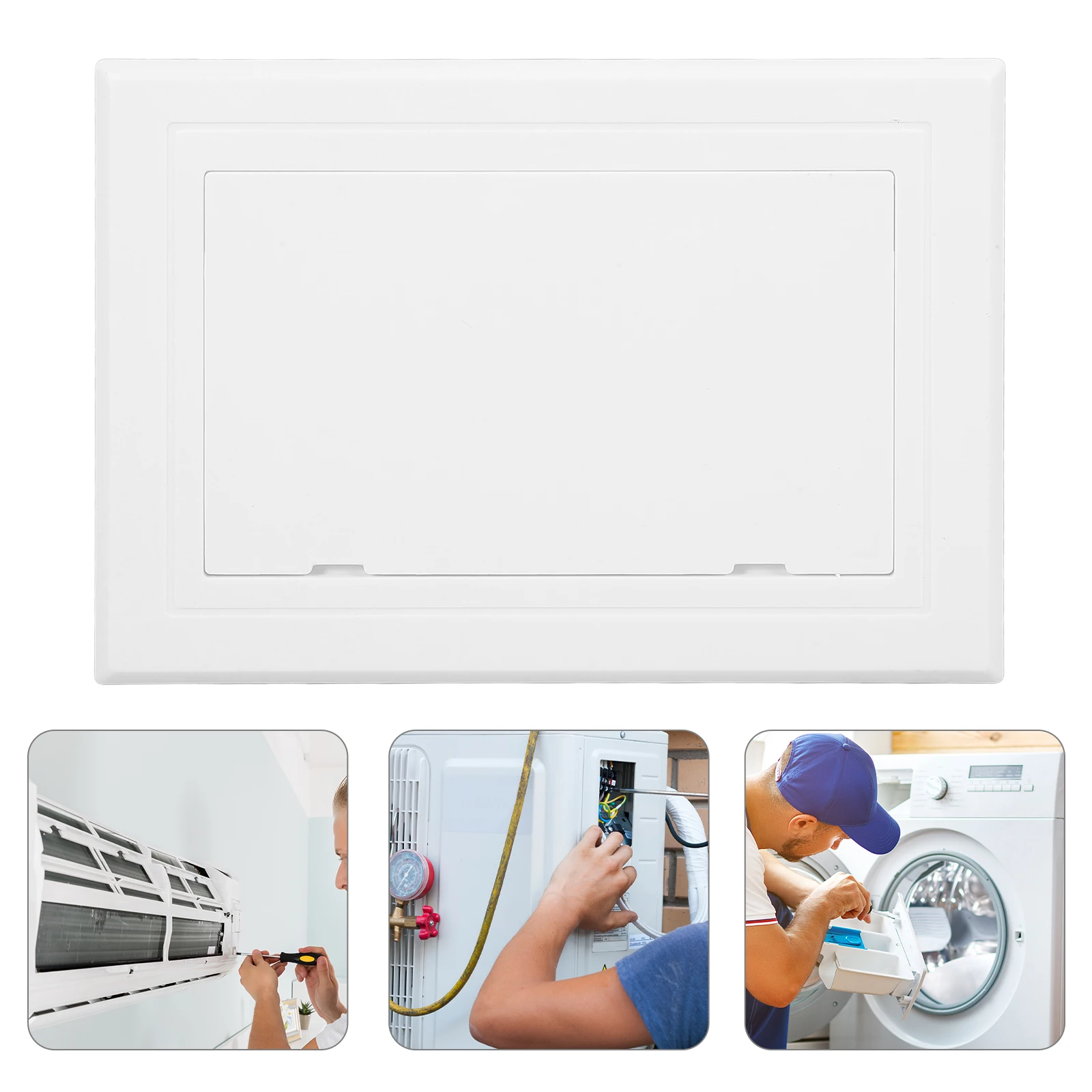 

Fresh Air Inspection Port White Pvc Ventilation Duct Access Panel Outlet Conditioner Fine Workmanship Lightweight Portable