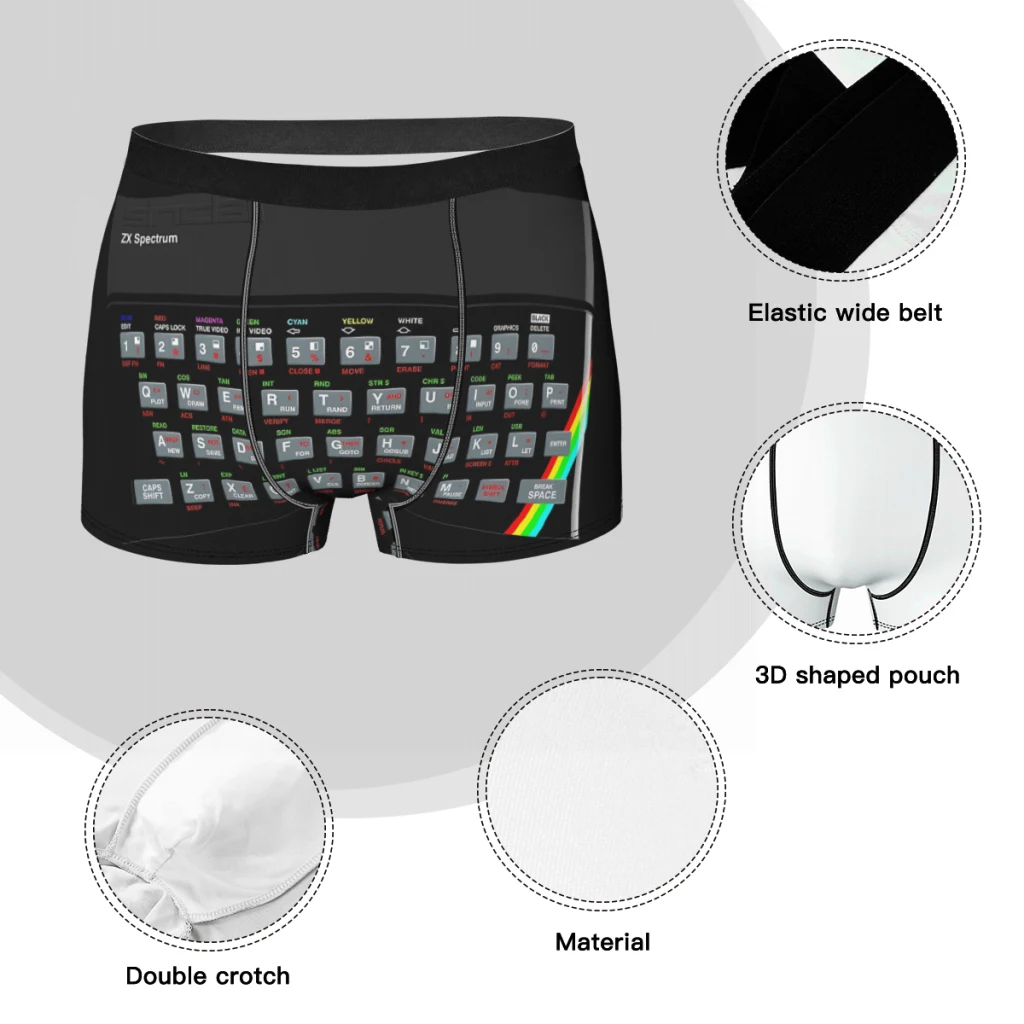 Keyboard ZX Spectrum Underpants Breathbale Panties Men\'s Underwear Sexy Shorts Boxer Briefs