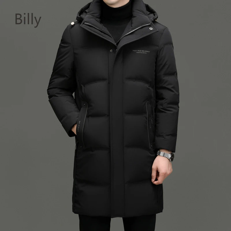 Mens Winter Long Down Jacket 2024 New Designer Clothing Super Warm Menswear Clothes Luxury Casual Warm Windbreaker Goose Down