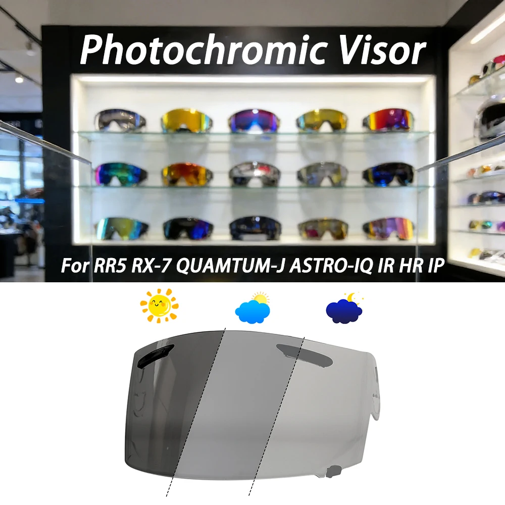 Photochromic Helmet Visor goggles hromic Tea black Automatically Darkens Lens Fit for Arai RR5 RX-7 GP QUAMTUM-J ASTRO-IQ Visor