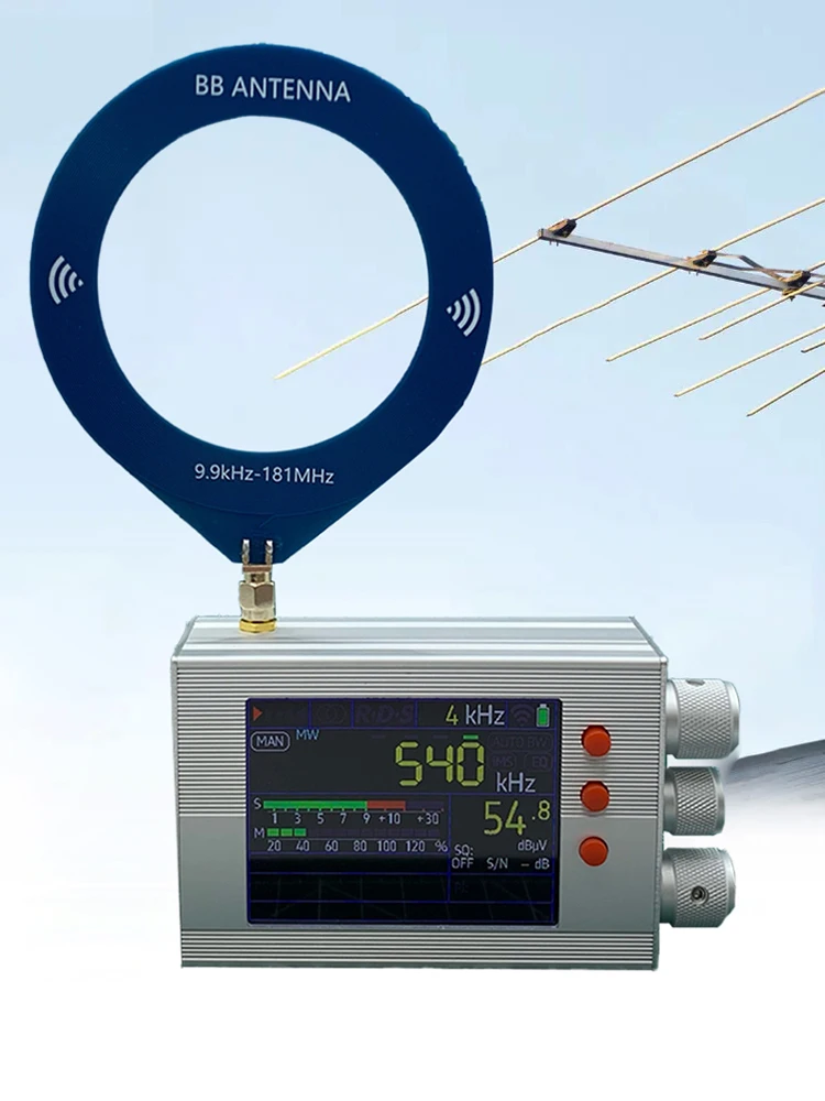 TEF6686 جهاز استقبال راديو كامل النطاق LW/MW/SW/FM/AM جهاز استقبال أجهزة الراديو المحمول على الموجات القصيرة مع هوائي مكبر صوت مدمج بطارية 3000 مللي أمبير في الساعة