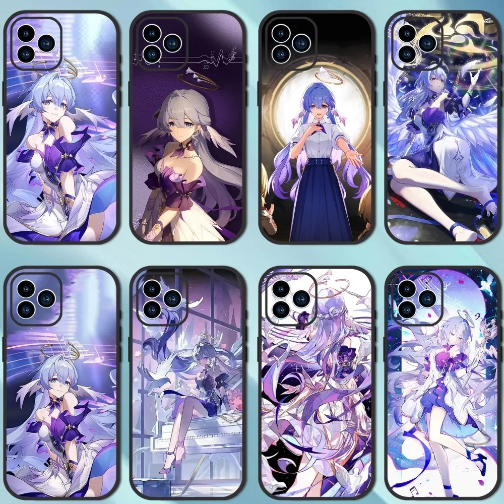 Game Honkai Star Rail Robin Phone Case For iPhone 13 12 11 14 15 Pro XS Max XR X 8 7 6S 6 Plus Soft Back case