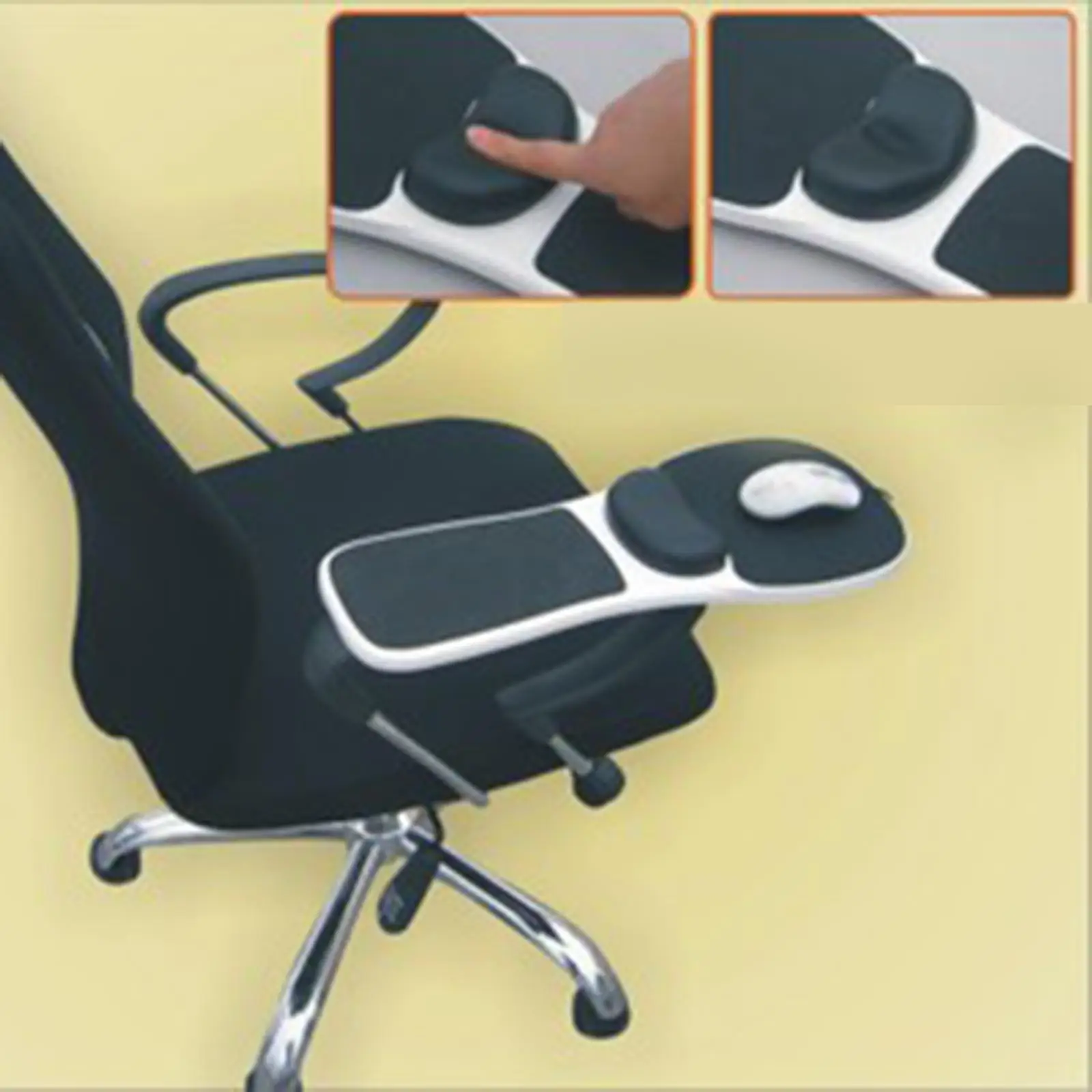 Arm Rest Adjustable Mouse Pad with Wrist Support Armrest Wrist Rest Attachment Arm Pad Extension Platform Tray for Desk Chair