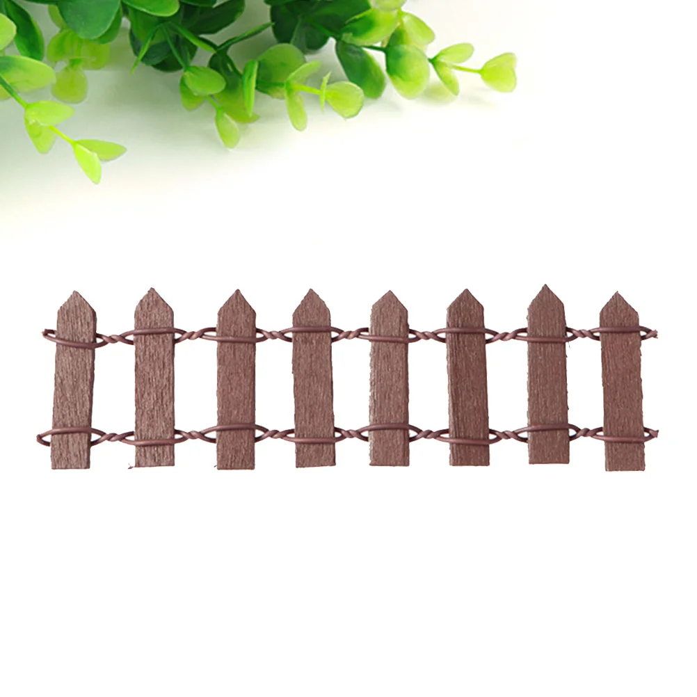 1 pz Mini Recinzione In Legno Per Giardino Fata Fai Da Te Micro Paesaggio Kit Piccola Picket Recinzione Albero Di Natale Decor Pareti In Legno Recinzione