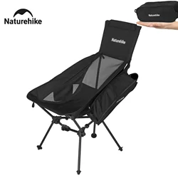 Naturehike 2024 New Camping Chairs Stable High Load Ultralight High Back Moon Chair Outdoor Portable Travel Fishing Chair