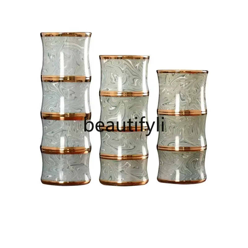 New Chinese Jingdezhen ceramic vase ornament, Fugui Bamboo special flower ware, floor-to-ceiling bottle ornament