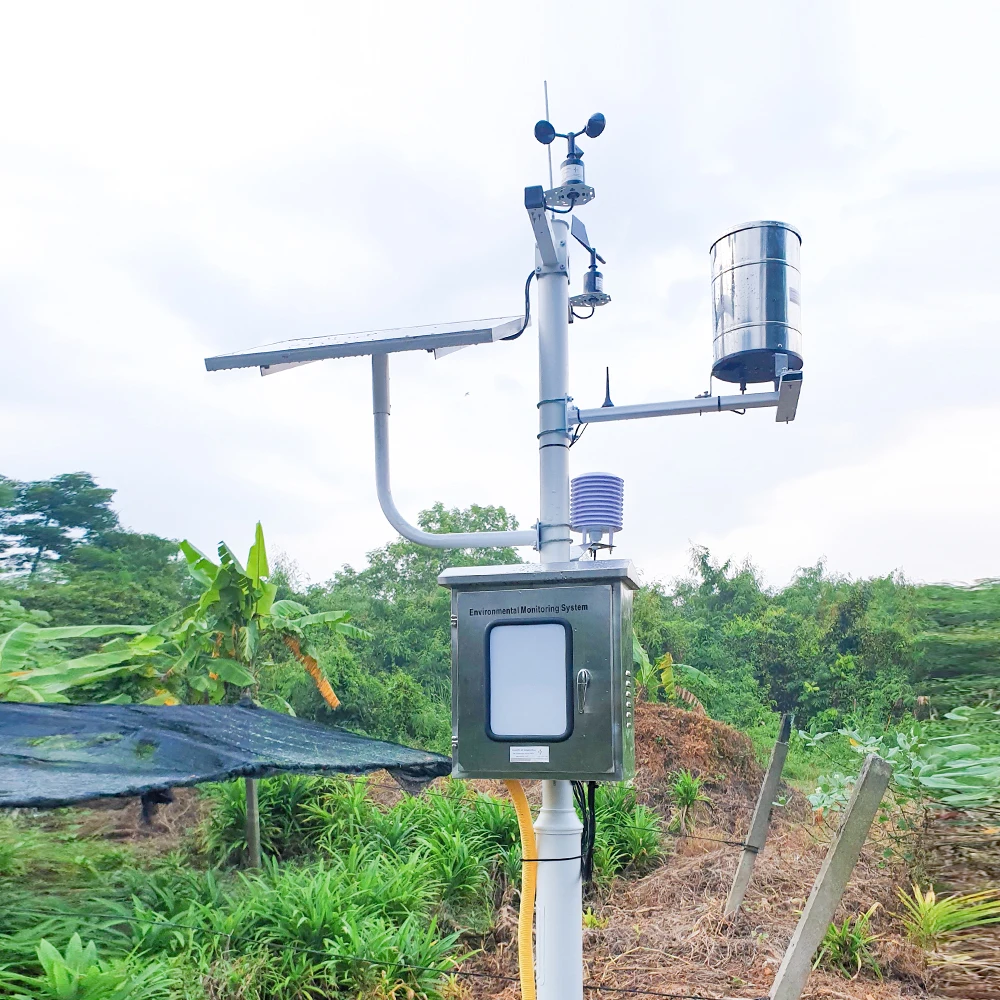 Hunan Rika Electronic Tech Co., Ltd. Rk900-01 ترايبود AWS 14 في 1 محطة الطقس الزراعية الأوتوماتيكية مع مستشعر قياس المطر #6