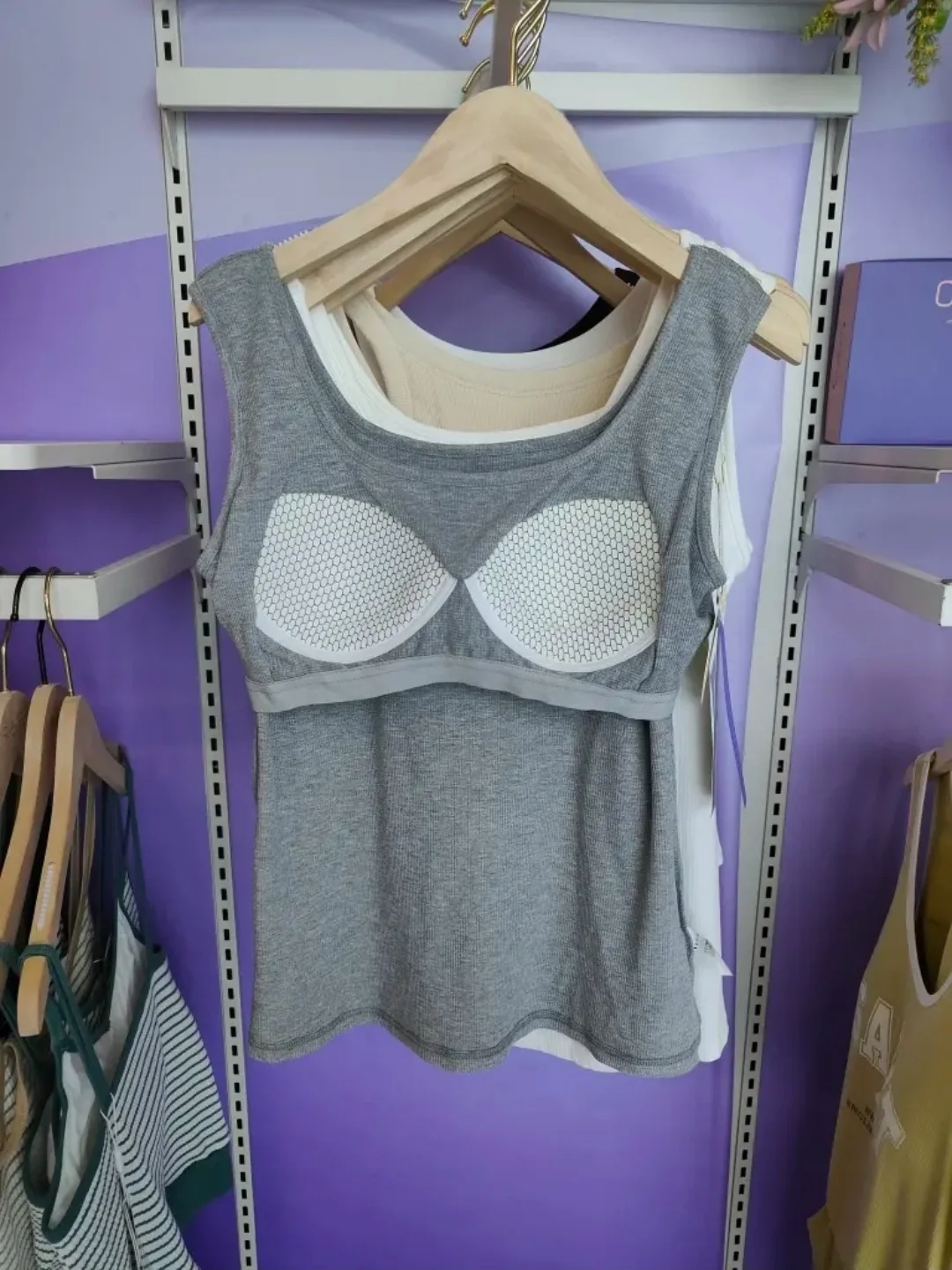 OneBeau No-Wire Brtte Tank Top Inteated Faionable Emagrecimento Versátil Innerwear Outerwear Textura Teaded Commute Sle