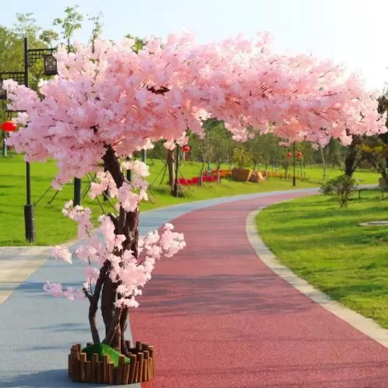 

Artificial Cherry Tree Fake Plant DIY Wedding Party Decoration Fake Peach Tree Hotel Stage Home Garden Decoration