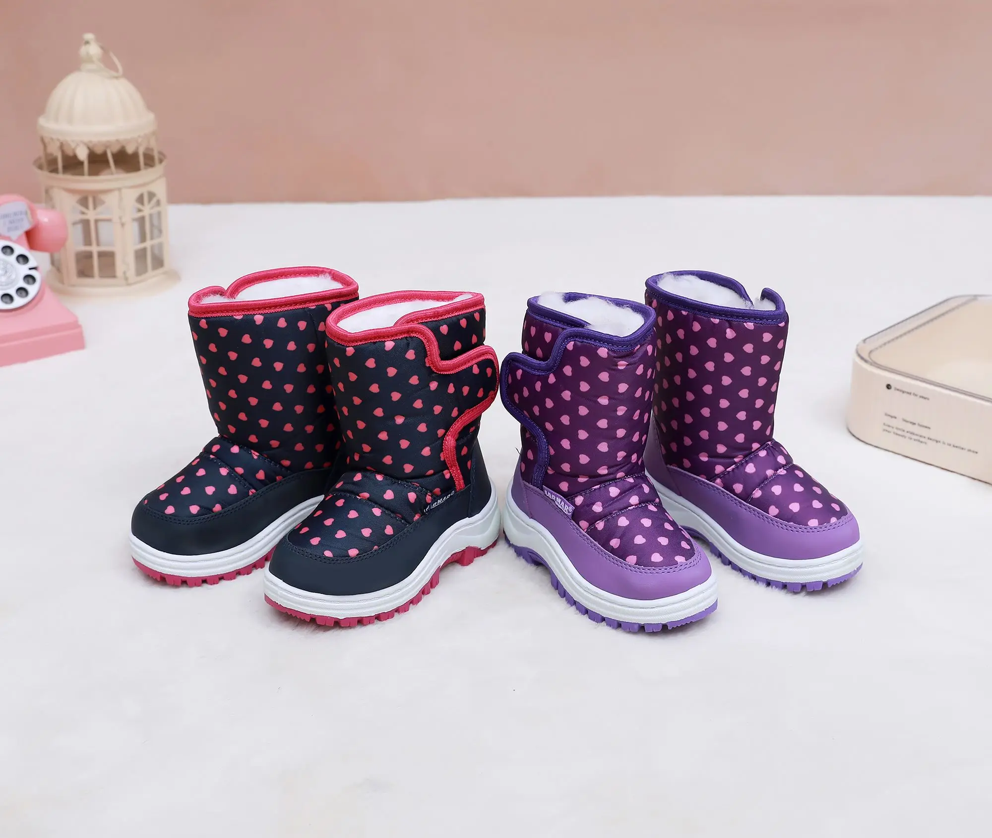 Children\'s Snow Boots Foreign Trade 2023 Winter Waterproof Children\'s Cotton Boots Soft Sole Warm Multi color Baby Cotton Shoes