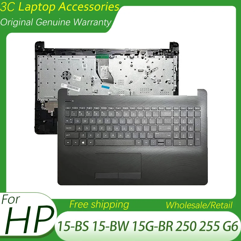 

New US Keyboard with Touchpad For HP 15-BS 15-BW 15G-BR 250 255 G6 Laptop Case Palmrest Upper Top Cover TPN-C129