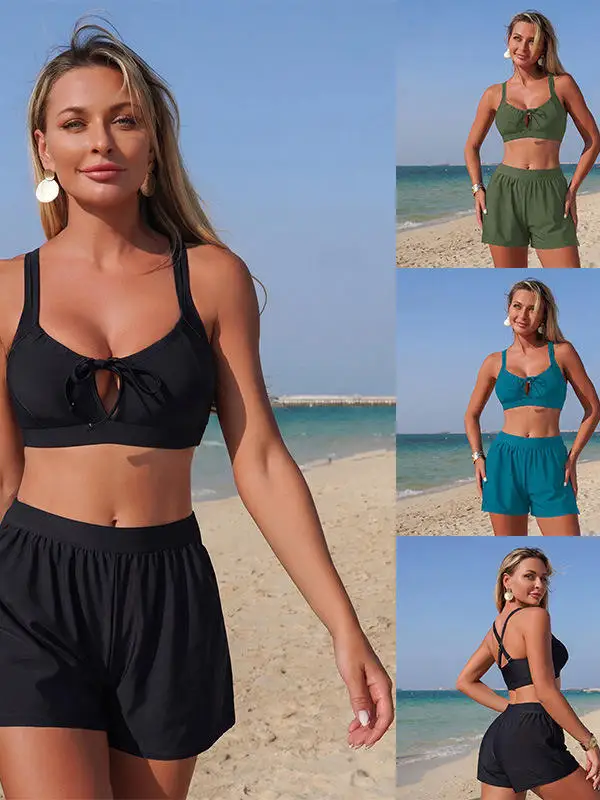 

2026 New Sexy Bikini Swimsuit Women's Separate Design with ket Flat Cornered Faionable Poolwear Beachwear Diliflyer