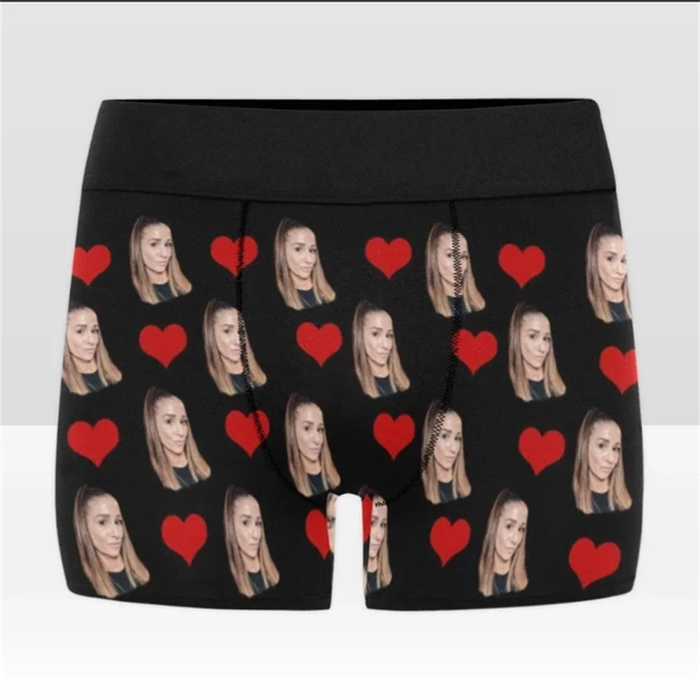 Personalized boxers briefs with picture, custom underwear boxers briefs with face gift husband boyfriend Wedding gift, Valentine