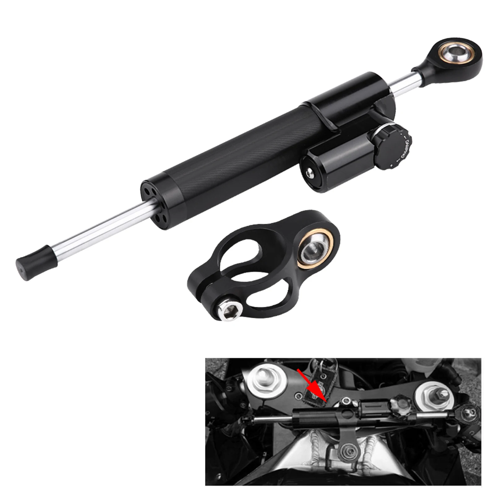 Dämpfer Aluminium Motorrad Lenkungsdämpfer Stabilisator Linear Umgekehrte Sicherheitssteuerung Lenkungsdämpfer Stabilisator Linear