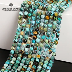 Natural Stone Hubei Turquoise Bead Round Loose Spacer Small Beads 2 3 4mm For Jewelry Making DIY Bracelet Necklace Accessory