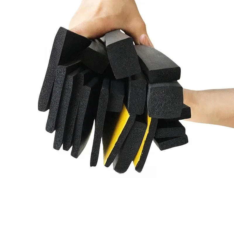 10m Self-adhesive Rubber Foam Sealing Strip EPDM Rubber Dust-proof Waterproof Strip Shock Absorbing Sealing Strip