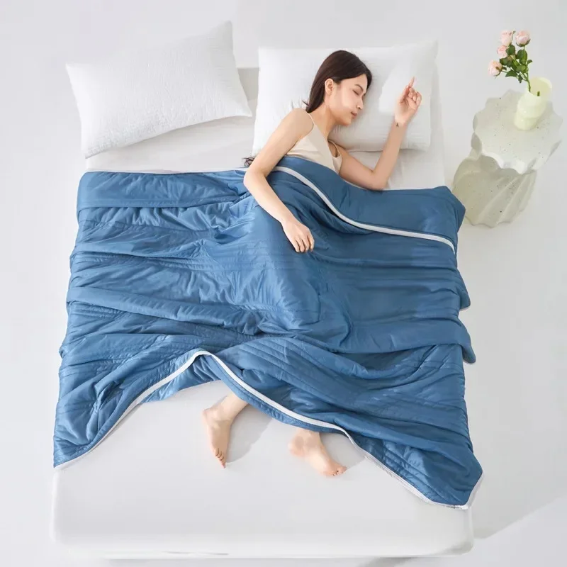 Ice Cream Cooling Blanket Soft Breathable Lightweight Summer Quilt Queen Size Air Condition Cool Duvet For Bed
