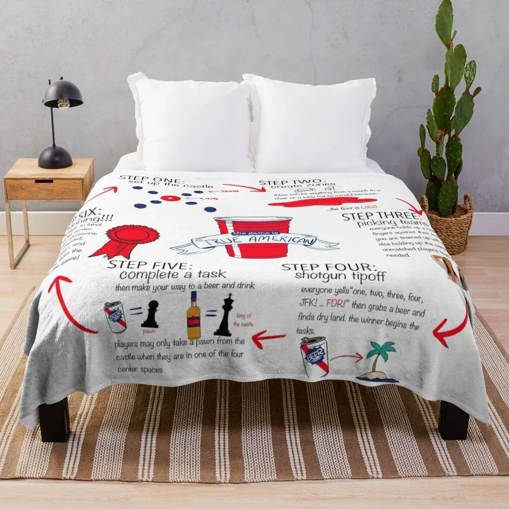 

True American Rules Throw Blanket anime Nap Luxury Thicken Single Blankets