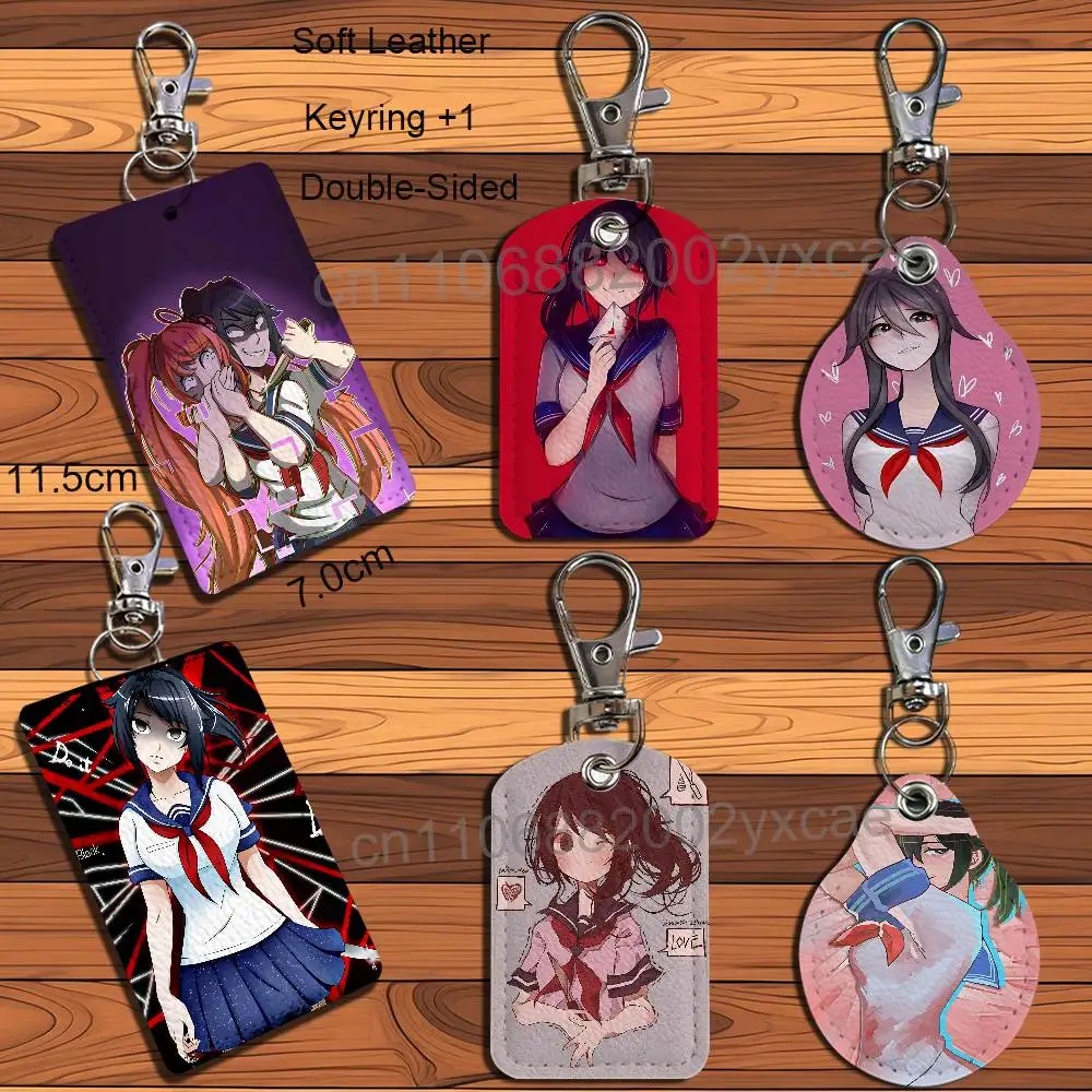 

Ayano Aishi Yandere Simulator chan Keychain Holder Suitable For Subway Bank Card Bus Card Case Badge Holder Wallet Card Textured