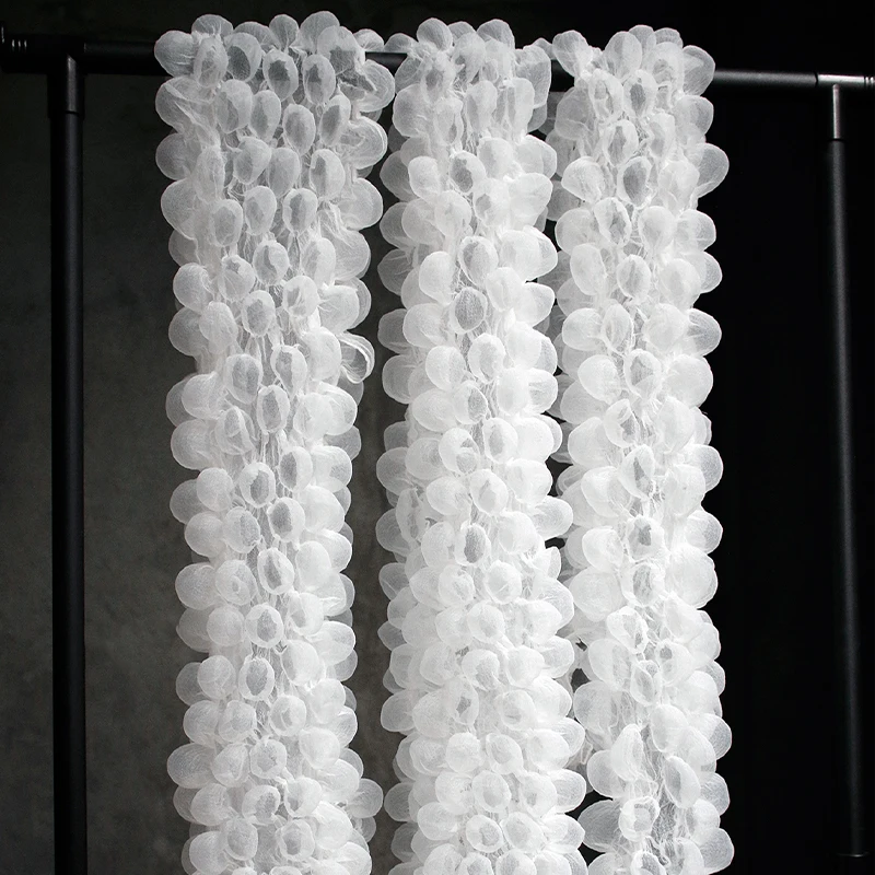 85x20cm Foam Heat-setting Fabric Seersucker See-through Three-dimensional Concave Shape Lace Clothing DIY Designer Fabric