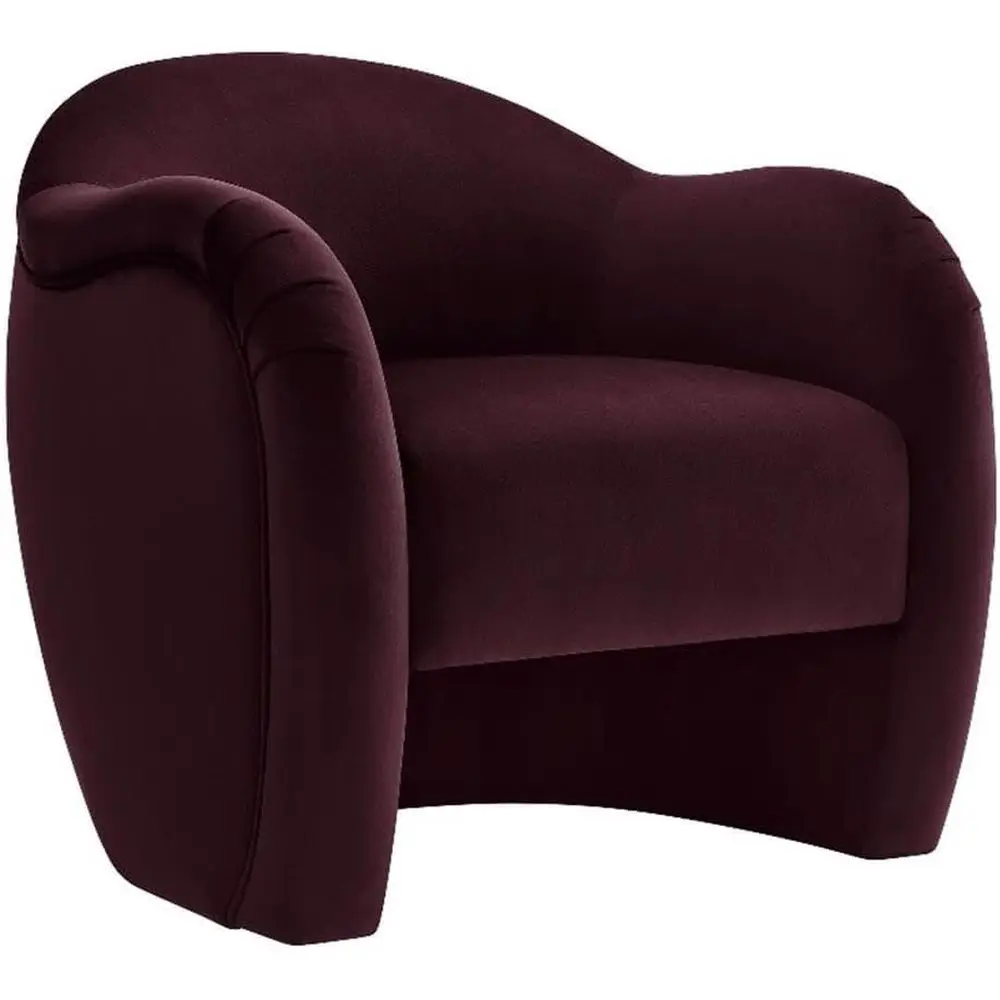 

Пуф-кресло из вельвета цвета шелковистого дерева – изогнутое кресло для чтения или отдыха