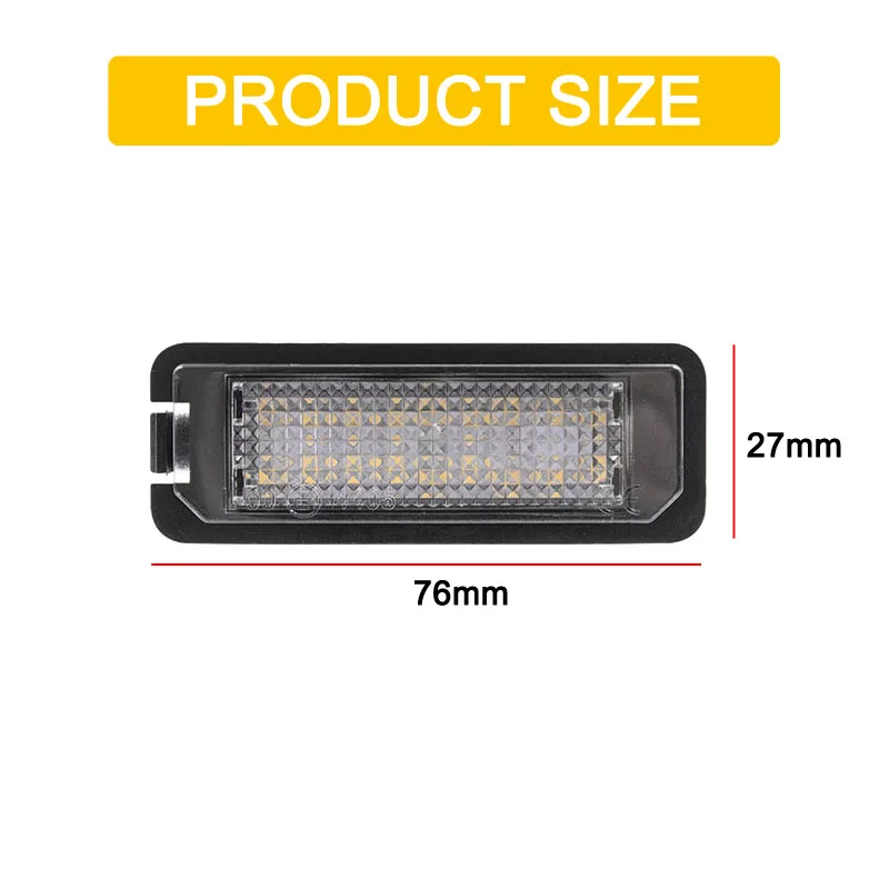 12V LED Number Plate Lamp For Seat Altea (XL/Freetrack model) 2007-UP Exeo/ST 2009-UP White License Plate Light Assembly