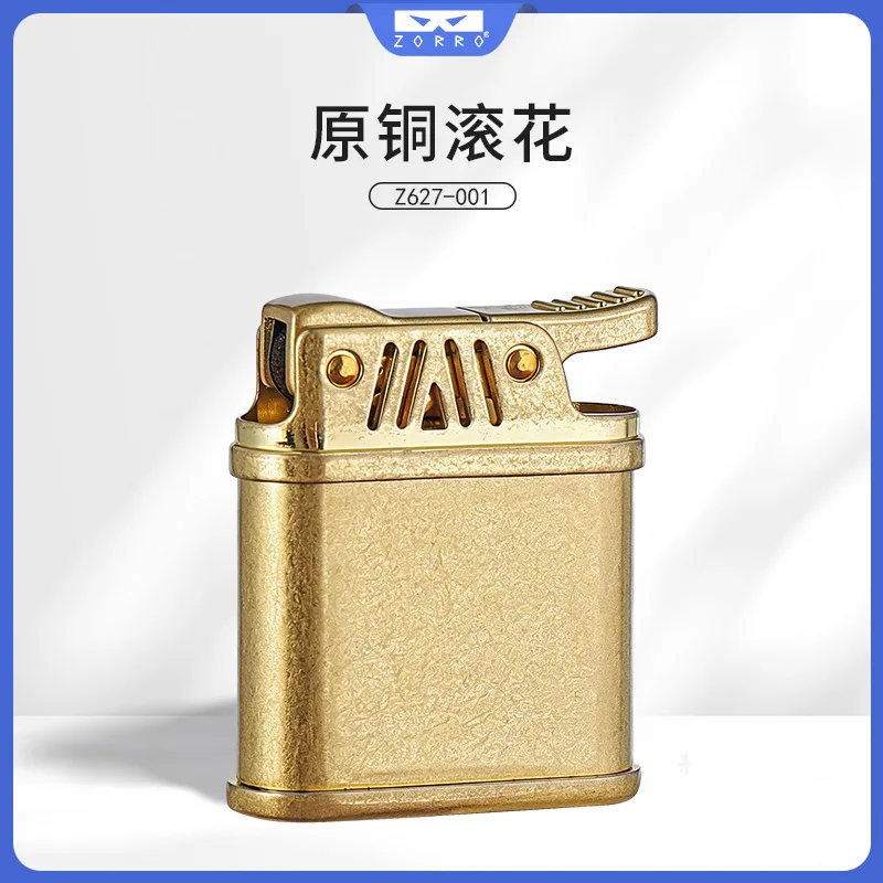 New ZORRO Personalized Retro Original Copper Special-shaped Kerosine Lighter, Special-shaped Smoking Collection Gift for Men