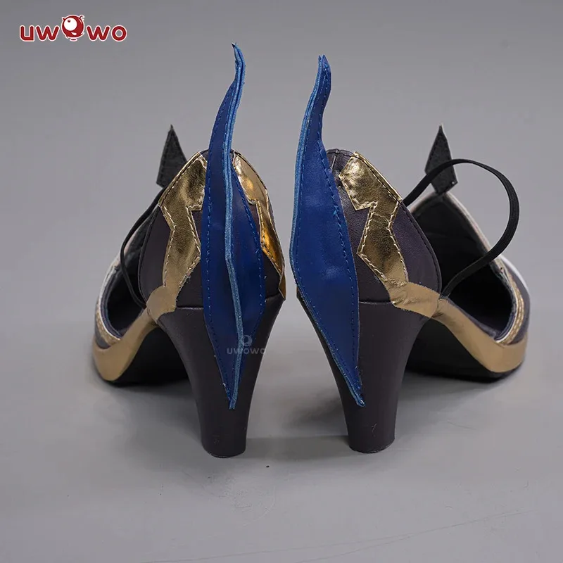 

CyUWOWO Game Genshin Impact Yelan Cosplay Shoes Liyue Hydro Female Lovely Uniform Halloween Party Role Play Outfit