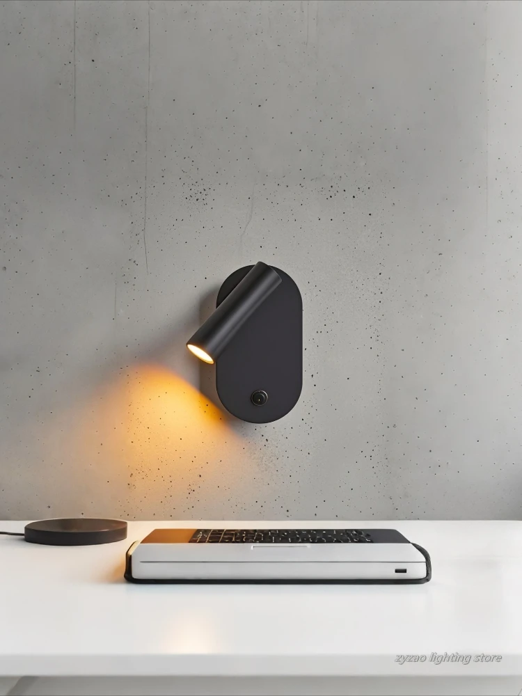 Adjustable Angle Modern Wall Lamp with LED COB Light Independent Switch Led Indoor Wall Lamp for Farmhouse Bedroom Living Room