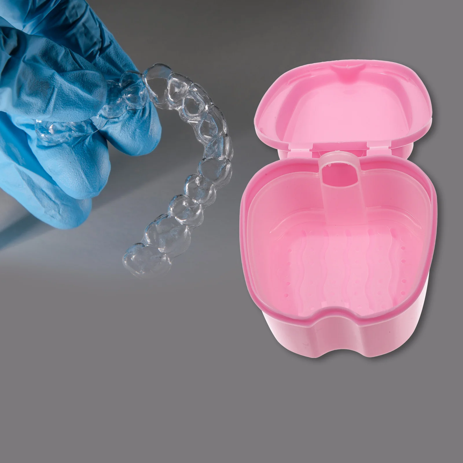 

3pcs Denture Boxretainer Container Case False Teeth Holder Portable Dental Guard Storage Travel Camping Business Use Breathable