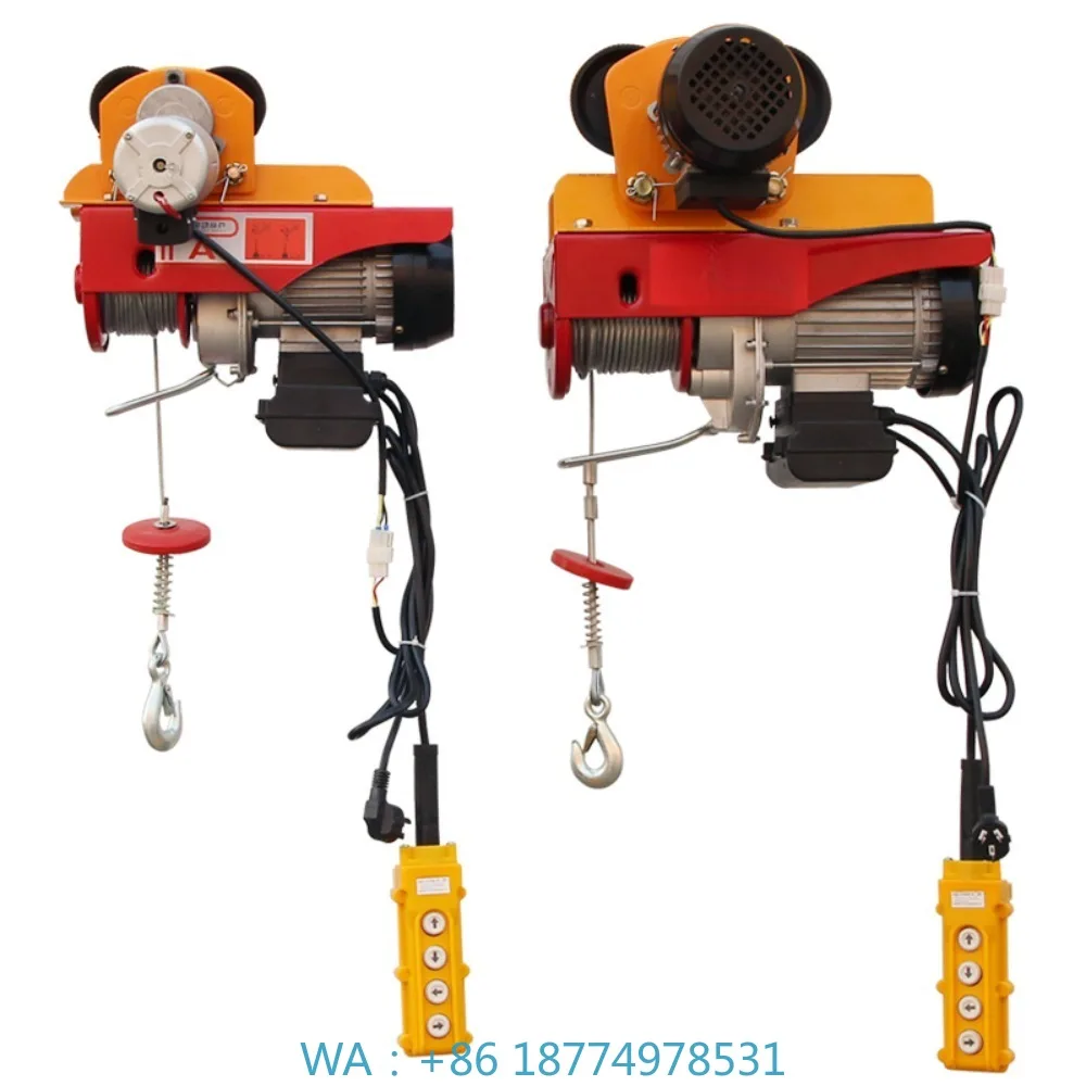 

se Small Lifting Crane with Wire Rope Sling 220V Electric Hoist New Steel Crane for Home U