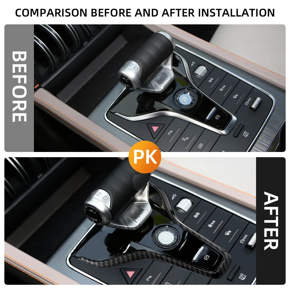 Car Gear Panel Decorative Trim For BYD ATTO 3 2022 2023 2024 ABS Shift Knob Panel Cover Sticker Interior Accessories