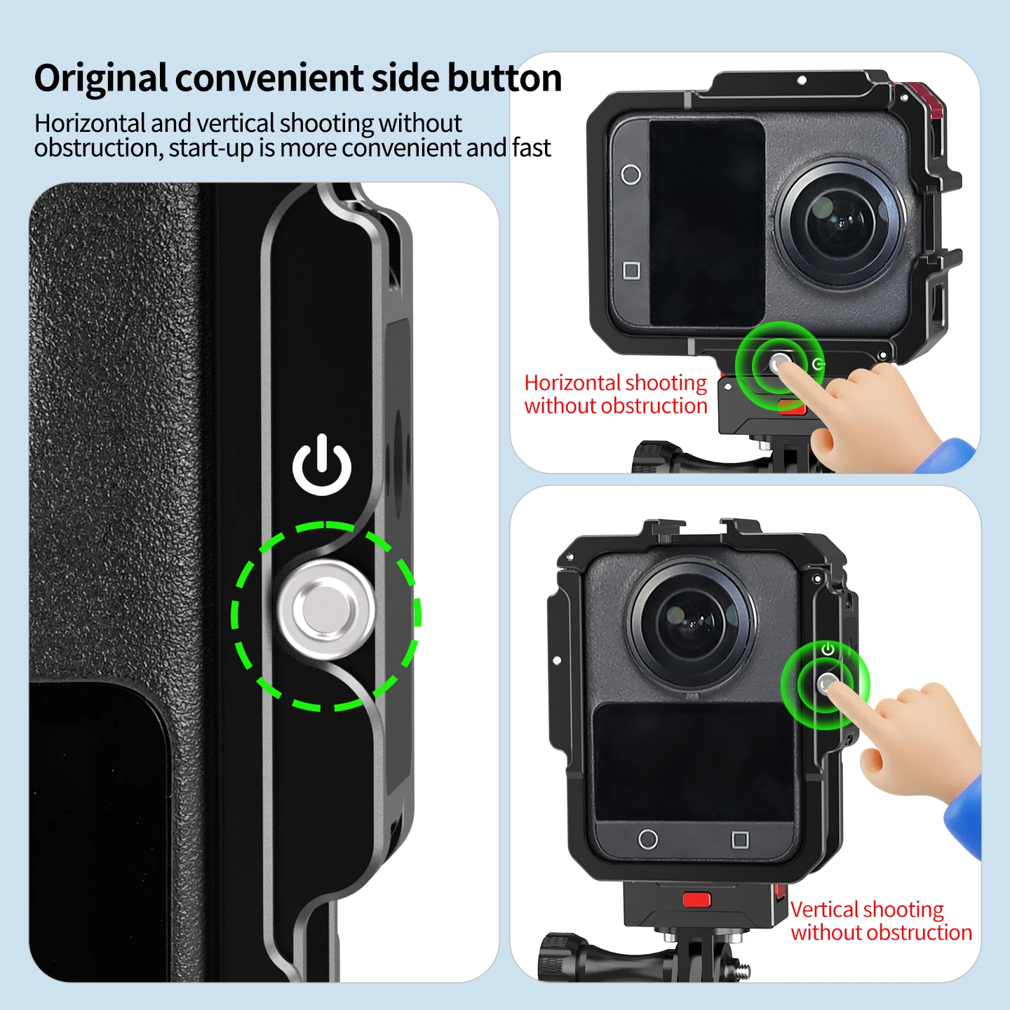 Schnellverschluss-Magnethalterung für Kamera-Käfig-Erweiterung für DJI Osmo 360 Ⅰ Ⅱ Neuer Panorama-Schutzrahmen Motorrad-Stativhalterung – Detail 9
