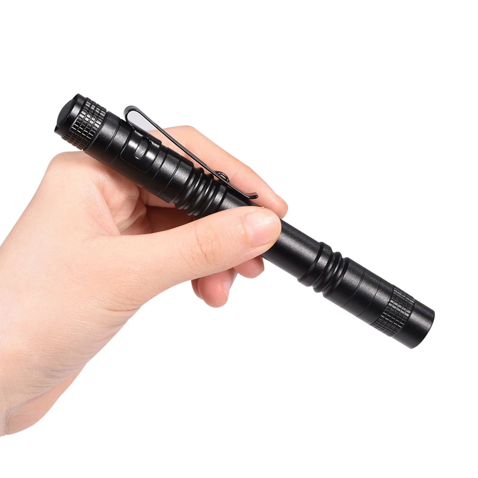 Battery Operated Mini LED Pen Clip Flashlight, Ultra Bright Compact Pocket Torch Lamp, Portable Handy Pen Style Light