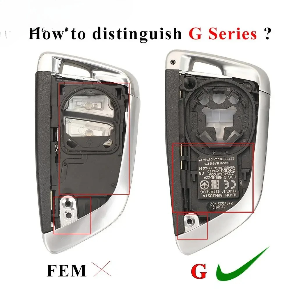 Car Remote Key Shell for BMW 3 5 6 8 X3 X4 X5 X7 G Series G21 G20 G31 G30 Auto Key FOB Case Housing Replacement
