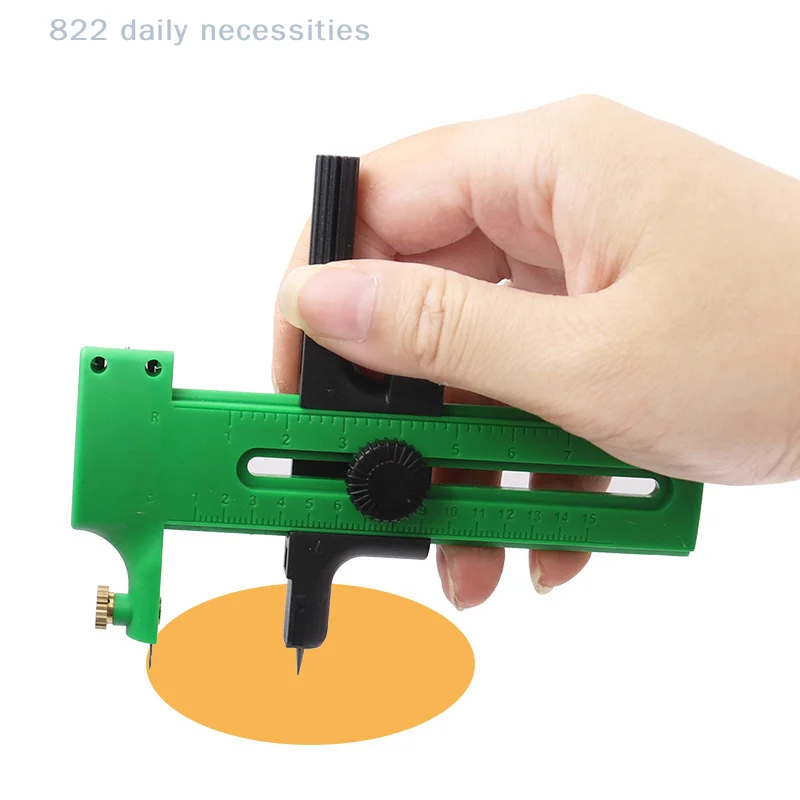 convenient1Piece Rotary Compass Circle Cutter Double-stage Adjustable Paper Cardboard Rubber Vinyl Leather Art Craft Tool